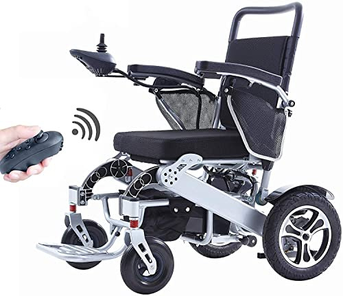 Silla de ruedas eléctrica con batería de litio de doble motor, velocidad ajustable para un fácil transporte, movilidad cómoda