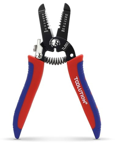 TOOLUTION Pince Dénuder Câble 10-22 AWG Outil Électricien Précision Pro