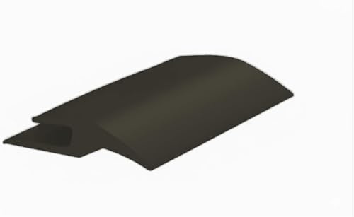 Roppe Vinyl Ceramic Wood Carpet Transition Profile #182, Black Brown, 3/8 H X 12' L X 1-1/2 W