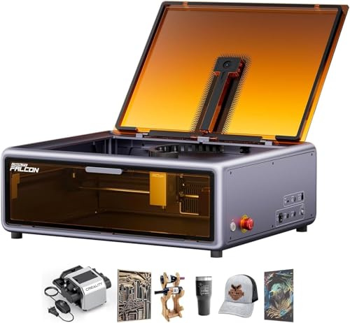 Creality Falcon A1 10W Laser Engraver Machine with HD Camera Positioning, Air Assist, Class 1 Safety Laser for Wood, Metal, Acrylic, Laser Cutter for Beginners