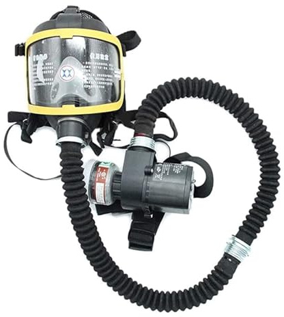 Sistema respirador eléctrico de flujo constante alimentado por aire de cara completa con 2 engranajes ajustables para protección de seguridad industrial