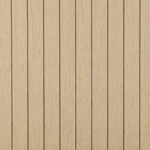 Anttyscar Peel and Stick Wallpaper Brown Wood Slat Self Adhesive Wallpaper Natural Wood Effect Textured 3mm Thick Removable Panel Wall Paper for Kitchen Bedroom Office Decorative 300x40cm