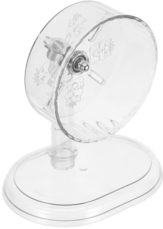 ERINGOGO och Hamsterhjul med Stativ Halkfri Transparent Spinner för Hamstrar Möss och Gerbiler Främjar Träning och Lätt Rengöring