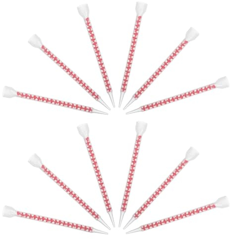 HONITANO 12 Ugelli per Miscelatore di Resina Epossidica a Spirale, Applicatori per Sigillatura Precisi in Plastica, Strumenti Portatili per Riempimento Uniforme di Stucco e Progetti Fai