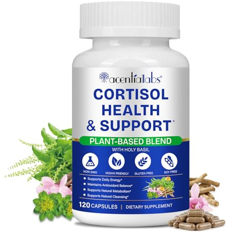 Cortisol Balance Kapseln - 120 Stück (4 Monate) für Cortisol Senken - Pflanzliche Formel mit Ashwagandha & Rhodiola - Unterstützt den Energiestoffwechsel & Vitalität - Vegan, Glutenfrei