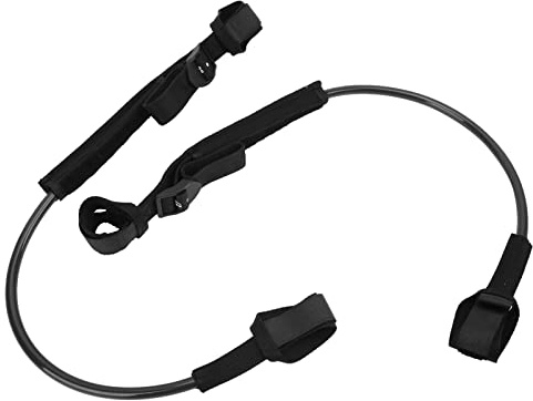 Correa de Surf de 2 uds., correa de tabla de Surf recta ajustable de 22 a 28 pulgadas, cuerda para pierna de tabla de Surf resistente a la tracción (Negra)