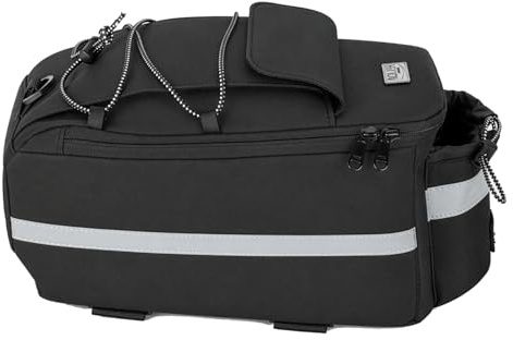 Adler Europe AD 4542 - Borsa termica per bicicletta, 9 litri, isolamento in schiuma da 3 mm, strisce riflettenti, tasca esterna