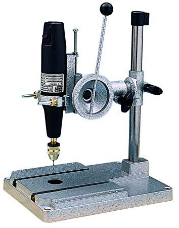 Pebaro 512 Bohrständer aus Metall für alle Kleinbohrmaschienen, fester Stand, genauer spielfreier Lauf, leichte Führung, stufenlos verstellbar in Höhe und Bohrtiefe, Bohrhilfe, Modellbau, Hobby
