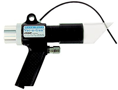 EXAIR Deep Hole Vac-u-Gun, Compressed Air Powered Handheld Chip Vacuum