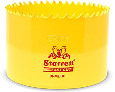 Starrett HSS Bi-Metall-Lochsäge - FCH068M schnell geschnittene extra Kobalt-Lochsäge - für rostfreies Holzblech Kunststoff Verschiedene Materialien - 68mm