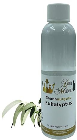 Dufte Momente | Saunaduft Konzentrat Eukalyptus 250ml | mit naturreinen und natürlichen ätherischen Ölen | vegan, ohne Tierversuche | auch für Profianwender