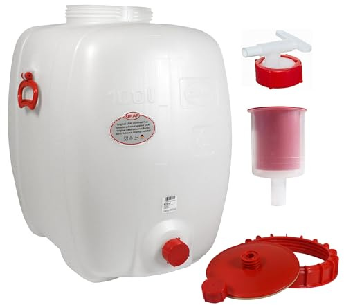 Graf Getränkefässer Saftfässer Kunststofffässer Ovale 60-500 Liter (Oval 100 Liter mit Auslaufhahn NW 15 und Gärspund)