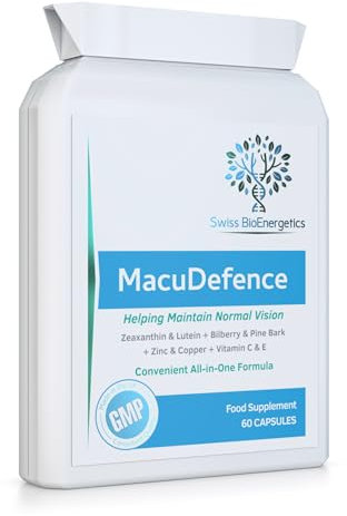 MacuDefence Eye Health Supplement - AREDS 2 Plus Formula with Lutein, Zeaxanthin, Bilberry, Pine Bark and Essential Eye Vitamins & Minerals - Supporting Vision & Macular Health - 60 Capsules UK Made