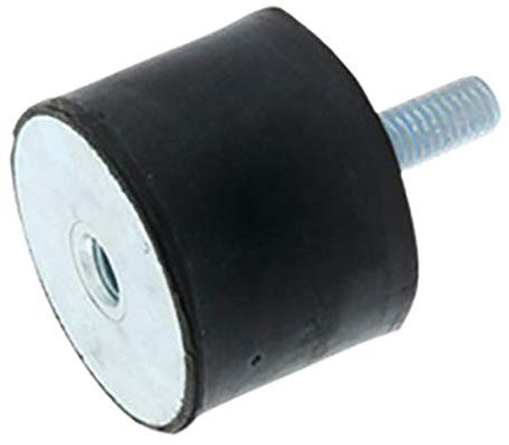 RS PRO Gummi Vibrationsdämpfer, Außen-/Innengewinde Puffer M5, Ø 12mm x 19mm, 60 Shore A, Packung a 8 Stück
