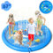 Peradix Splash Pad Ronda, Tapete de Juegos de Agua 170CM Almohadilla de Aspersor y de Rociadores, Jardín, de Verano. Juguete Acuático para Niños, Piscina（Azul）