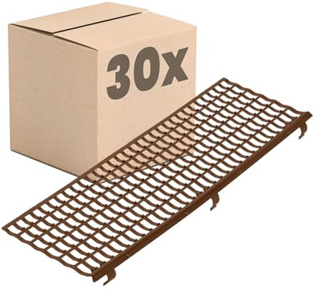 INEFA 30x Bandes Parefeuilles Gouttières 100cm Ø 100-160mm Brun Protection Gouttières