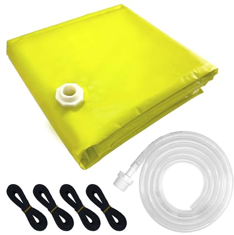 Leak Diverter Tarp with Hose 5' X 5' Roof Leak Diverter with Hose Heavy Duty Ceiling Water Leak Catcher