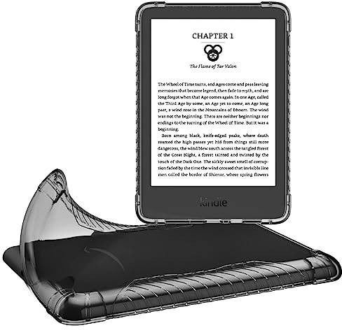 MoKo Hülle für Kindle 6 (11. Generation, 2024/2022), Schwarz | Ultradünne Klare Flexible Transparente TPU-Schutzhülle Bumper für die Rückseite