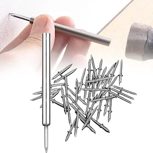 Clou sans Couture à Double tête pour plinthe, Fixation de Planche à Double tête, Ligne de plinthe sans Couture, Clou Invisible, vis sans Couture pour plinthe (200PCS)
