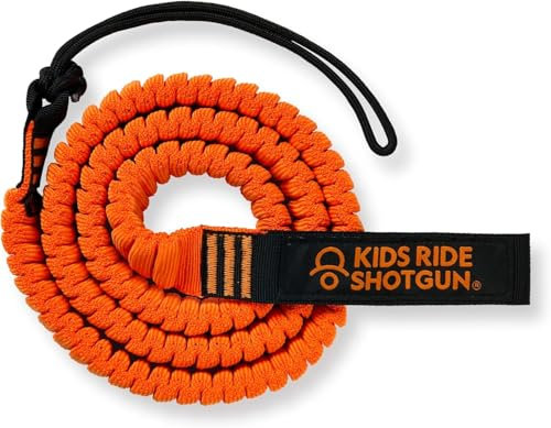 Kids Ride Shotgun – MTB-Abschleppseile – Stretch-Bungee-Seil für Kinderfahrräder, Abschlepp-Hinterradbefestigungen (MTB Tow Rope - Orange)