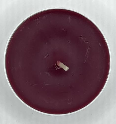 Maxi Teelichter Jumbo Teelichter im weißen Acrylcup Sonderedition extra elegante Variante (bordeaux, 20)