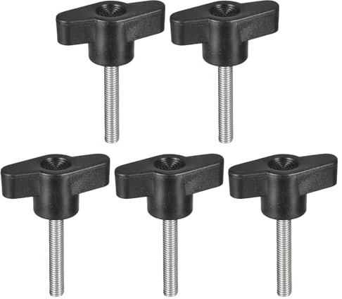 QUARKZMAN 5 Stück Klemmschraubenknopf, M5 x 35mm 304 Edelstahl T-förmige Daumenschrauben Griff für schnellen Austausch des Handfestziehknopfs