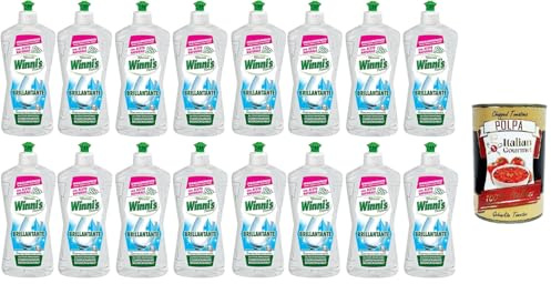 Winni's - Aditivo hipoalergénico para lavavajillas con vinagre orgánico natural, antiresiduos y manchas, 250 ml + Polpa italiana gourmet 400 g