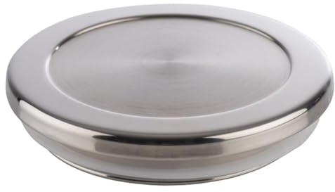 APS 82360 Deckel für Einmach-Gläser, Deckel mit Silikondichtung, passend für Gläser mit Ø 10,5 cm, Höhe 2 cm, Edelstahl 18/8 (passend zu 82346 + 82347)