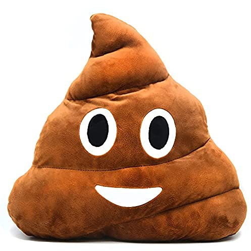 RIHUD Poop Plush Pillow Round Triangle Emotion Cushion Cute Decorative Stuffed Toy Brown Birthday for Kids and Friends