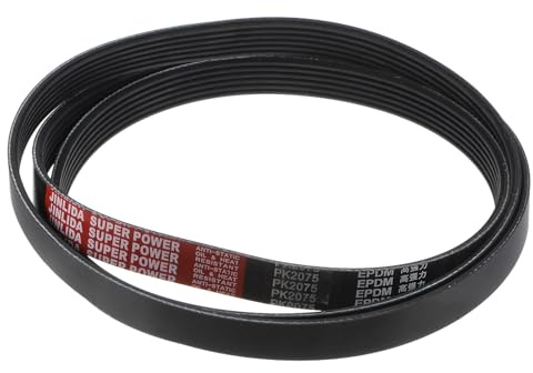 sourcing map 6K817/6PK2075 Serpentine Belt 6 Ribs 2075mm Length x 21mm Width x 5mm Height, EPDM Poly V Belt, Multi Wedge Micro V Belt for Vehicle