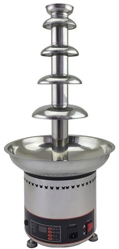 AINITAIFENG Máquina eléctrica de Fuente de Fondue de Chocolate, Cascada de fusión, calefacción Comercial Grande de Acero Inoxidable, Digital para Fiestas, reuniones Familiares, Bodas (5 Capas)