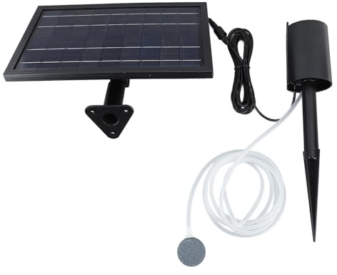 8-W-Solar-Teichbelüfter, 3 Modi, Batteriebetriebenes Solar-Luftpumpen-Set mit Luftschlauch und Sprudelsteinen, Solar-Aquarium-Luftpumpe, Poolbelüfter für Teichfischerei