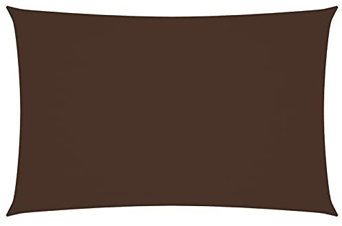 Juroupi Sonnensegel Oxford-Gewebe Sonnensegel Terasse Markise Sonnenschirm Terrasse Rechteckig 4x7 m Braun