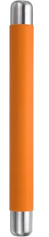 QUARKZMAN Rouleau à Pâtisserie 13,8 x 1,5 pour la Pâtisserie Orange | en Acier Inoxydable Antiadhésif Recouvert de Silicone, les Cookies la Cuisine