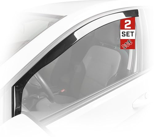 Walser Premium Auto Windabweiser für Ford Fiesta VI (CB1, CCN) 06/2008-04/2017, Passform Regenabweiser Set für Fahrer- und Beifahrerseite, Auto Windabweiser 2 STK.