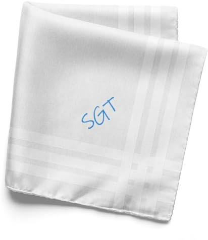 Inzepocket Pañuelos de Tela con Monograma – De 1 a 3 Iniciales Bordadas a Medida – Diseño, Tipografía y Colores Personalizables – Algodón Orgánico 35 cm – Regalo Elegante (X1)