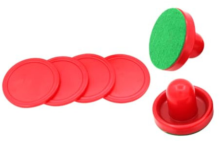 POPETPOP Resin Air Hockey Pucks Und Pushers Ersatzteile Für Tisch Hockey Rote Schieber Kleine Pucks Geeignet Für Heimspiel Und Freizeitspaß