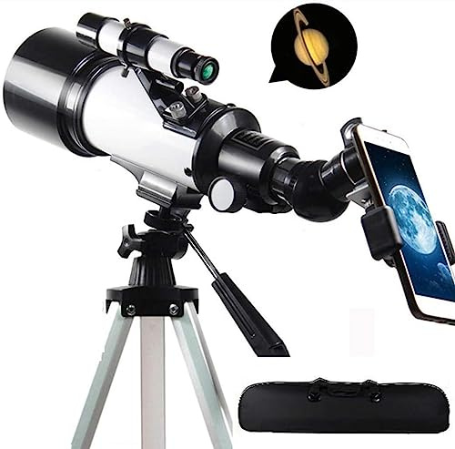 Monokular-Teleskop, leistungsstarkes Kinderteleskop für Erwachsene, Astronomie-Anfänger, 400 mm Brennweite, 120-fache Vergrößerung, Refraktor-Teleskop, mit Smartphone-Adapter, Rucksack und Mondfil