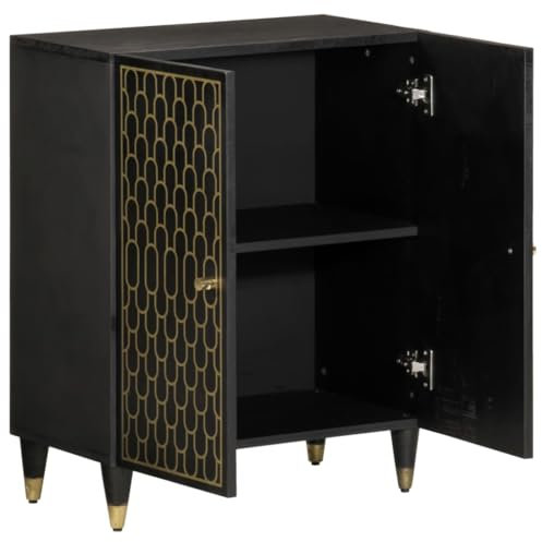 HEFZGDB Beistellschrank 60x33x75 cm Massivholz Mango Vitrinenschrank Küche Sideboard Wohnzimmer Vorratsschrank Küche Vitrinenschrank Wohnzimmer für Wohnstube Küche Speisesaal Dessert Shop