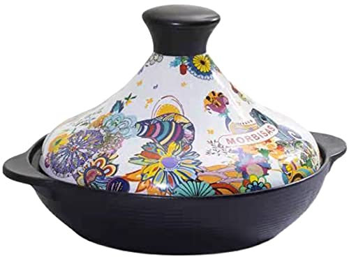 Tagine PotNonstick Ceramic Tagine Cooking Pot with Lid, Moroccan Braiser Tajine Pot Multifunctional Cookware for Stew Soup,2.2L