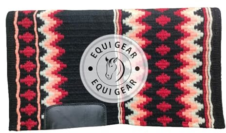 EQUIEMPRESS Sattelunterlage Western Show/Westernsatteldecke aus Neuseelandwolle, Top Wool Pad Sensor Flex (Anpassung möglich) A-384 (34 x 38)