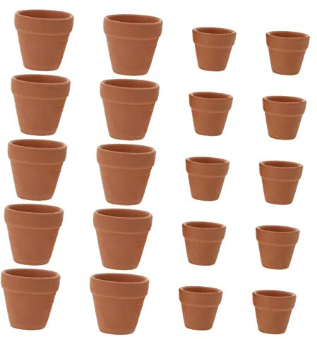 TOYANDONA 20 Piezas Macetas De Cerámica Roja Macetas para Flores De Jardinería Oficina Floreros