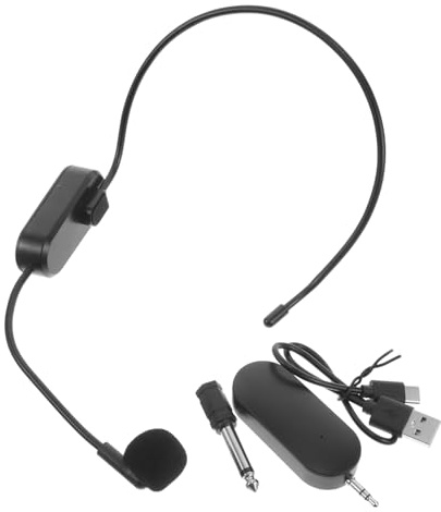 LALADEFIEE Micrófono Inalámbrico de Aula Conexión Inalámbrica 5.0, Auriculares Micrófono para Hablar, Accesorio de Enseñanza para Smartphone y Computadora