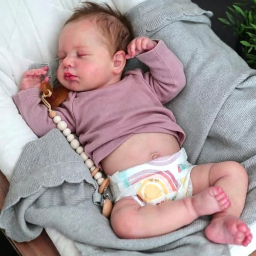 Anano Reborn Baby Lebensecht 50CM Reborn Baby Junge Puppen Wie Echt, Reborns Puppen Lebensecht Babypuppe Wie Echt Junge Mit Haaren