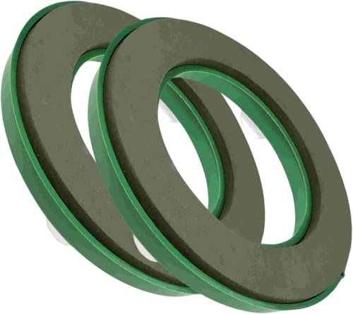 12 Inch Foam Wreath Ring Pack of 2 with Plastic Back | Durable Foam Circle Wreath Rings for Crafting, Floral Designs, and Wreath Making | Sturdy Plastic Backing for Long-Lasting Support.