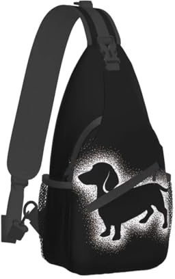 Dackel-Umhängetasche für Hunde, Sport, Spritzer, Unisex, Damen, Herren, modisch, Schulterrucksack, Reisen