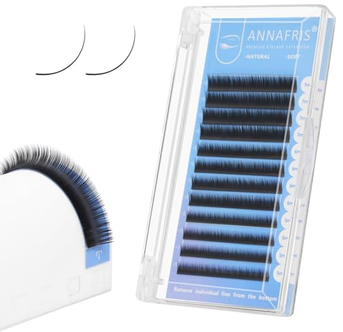 ANNAFRIS Extension Ciglia Inferiori 5-7mm B Curl One to One Individuale Naturale Ciglia(0.10mm,5-7mm,B Curl)