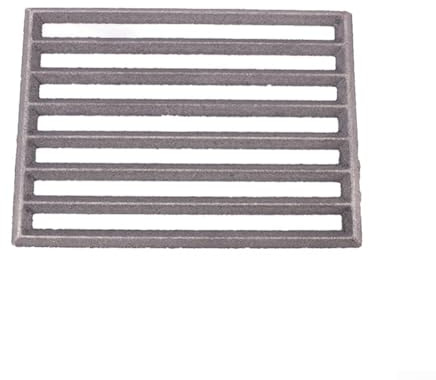 Grille de cheminée rectangulaire en fonte, barres épaisses résistantes aux hautes températures, pour brûleur à bois (21,5 x 16 cm)