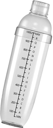 Socobeta Transparent Cocktailshaker Spillsäker med Våg för Hemmabar, Multifunktionell Drinkmixer Shaker för Te