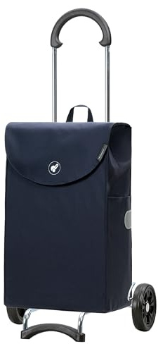 Andersen Einkaufstrolley - klappbar - 44 Liter - belastbar 40 kg | Stahlgestell - Rad Ø 15 cm - Scala Shopper Walker blau